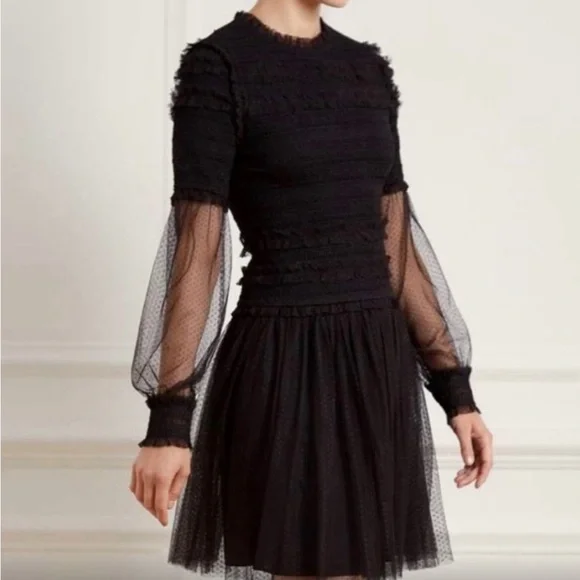 Needle & Thread Smocked Mini Dress - Picture 1 of 6